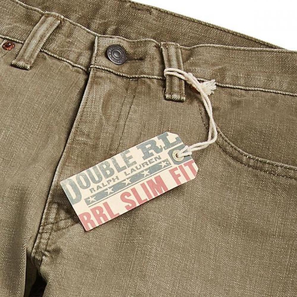 Rrl Slim Fit Olive Jeans  Mnrrdnm10920094301 