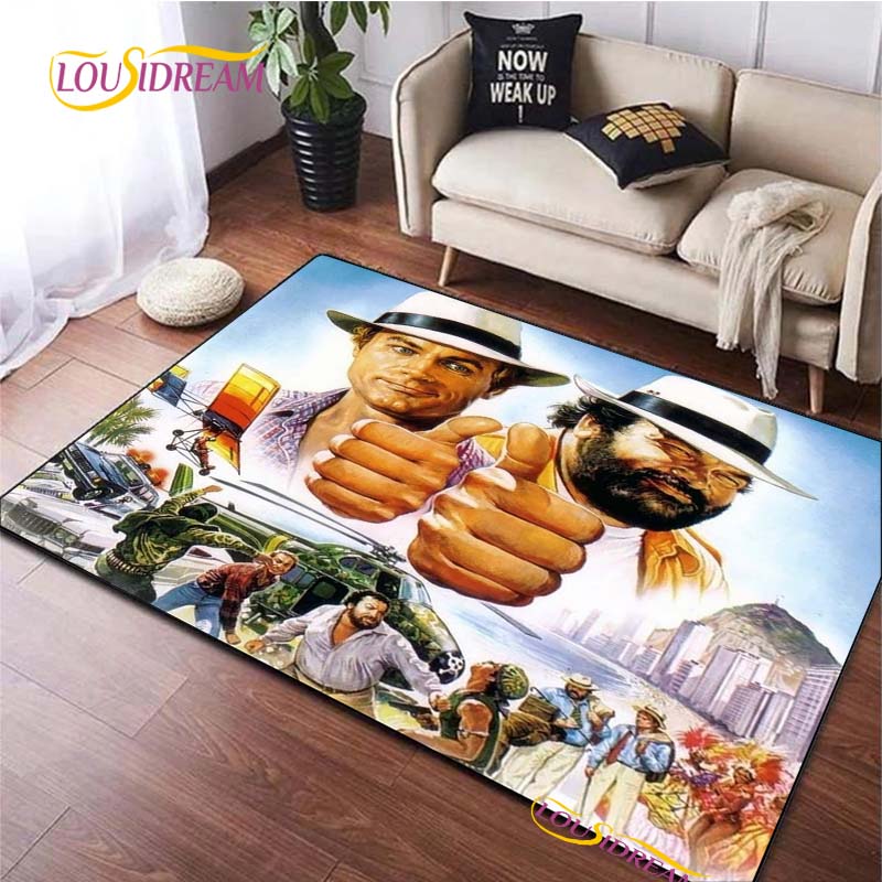 Bud Spencer & Terence Hill Carpet for Living Room Bedroom Rug Kitchen Door Kids Unslip Floor Mats photography props Alfombra Rug
