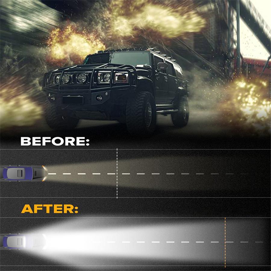 Универсальная алюминиевая пара 40 Вт 4000 люмен 6500 К Реальная светодиодная фара-прожектор Рабочая световая панель Внедорожные фары заднего хода Фара противотуманная