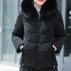 Fashion Winter Short Coats Female Parkas Hooded Faux Fur Collar Lady Jackets Thick Warm Outerwears