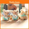 Cute Butter Bear Keychain Pp Cotton Stuffed Toy Backpack Decor Gift For Kids
