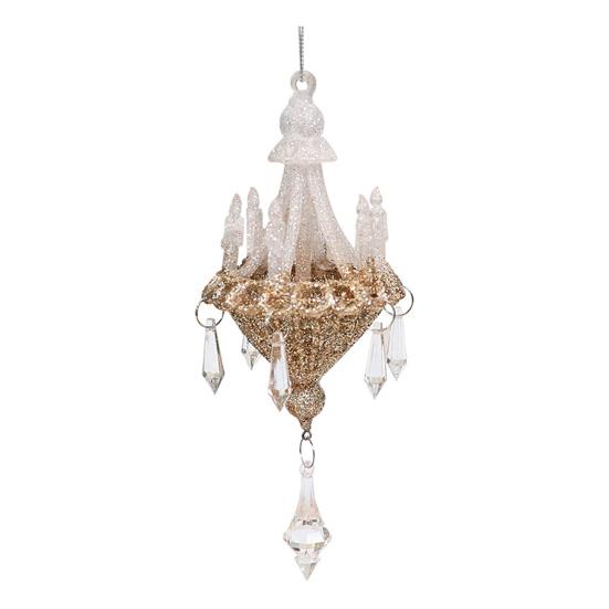 Блестящее украшение-люстра 7 дюймов, сверкающая акриловая люстра, елочные украшения с искусственными кристаллами для елок, дверей, праздничного домашнего декора