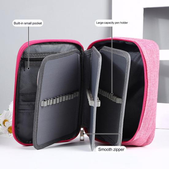 Пенал для эскизных карандашей на 72 отделения, 3-слойный Оксфордский чехол для хранения цветных ручек и художественных принадлежностей, портативный органайзер для канцелярских товаров для студентов, художников