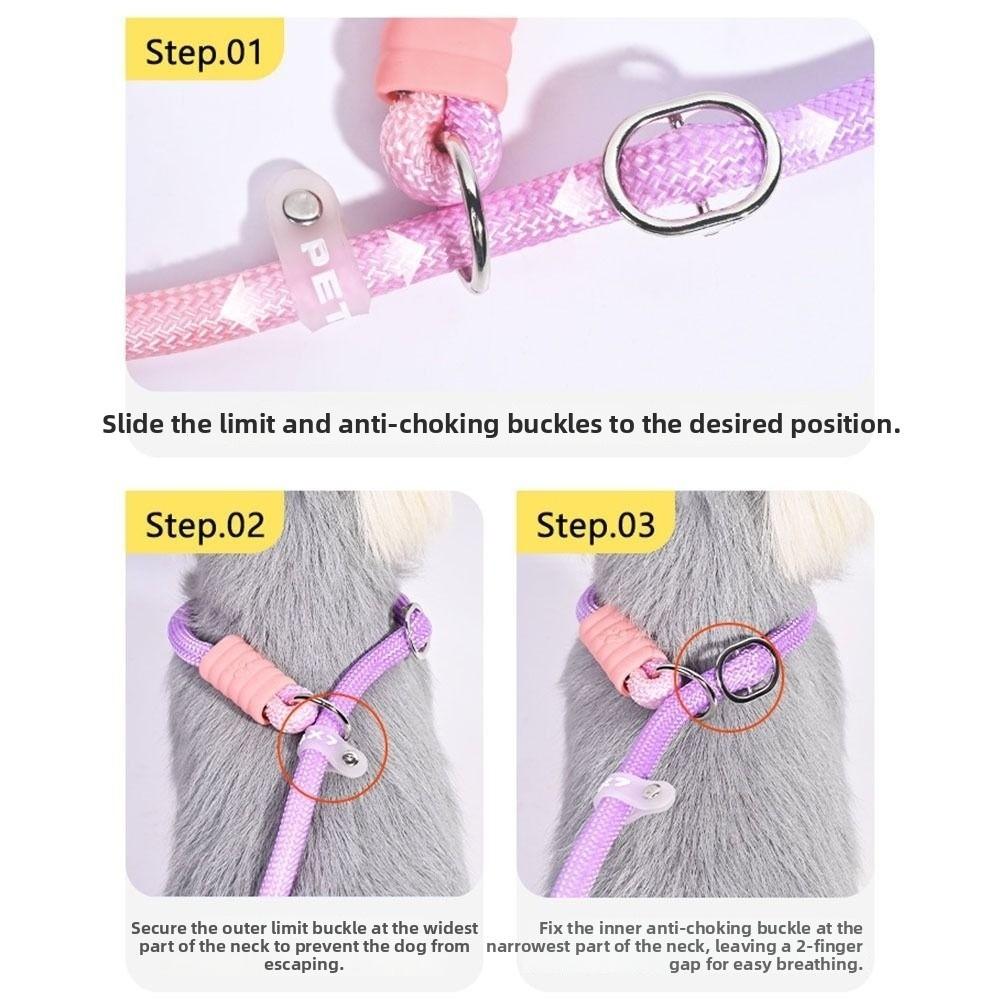 Heavy Duty Dog Leash Gradient Color Pet Training Leash Anti-Escape Anti-Pull Leash  Outdoor Use