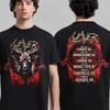Совершенно новая футболка Slayer Farewell Tour с принтом Skull Throne Art, двусторонняя, с датами тура, Высококачественная, Унисекс