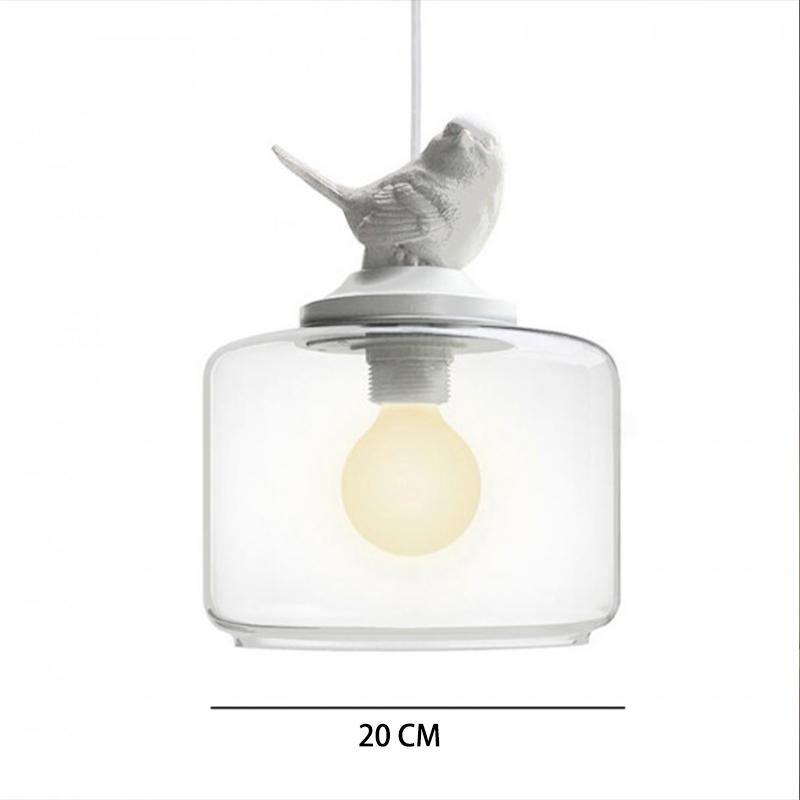 Скандинавские креативные стеклянные подвесные светильники в виде птиц, белые маленькие подвесные светильники в виде птиц для столовой, ресторана, бара, кафе, магазина, домашнего декора