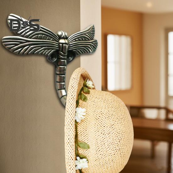 Крючок для одежды «Стрекоза», прочный, несущий, простой в установке, декоративный настенный вешалка, держатель для ключей