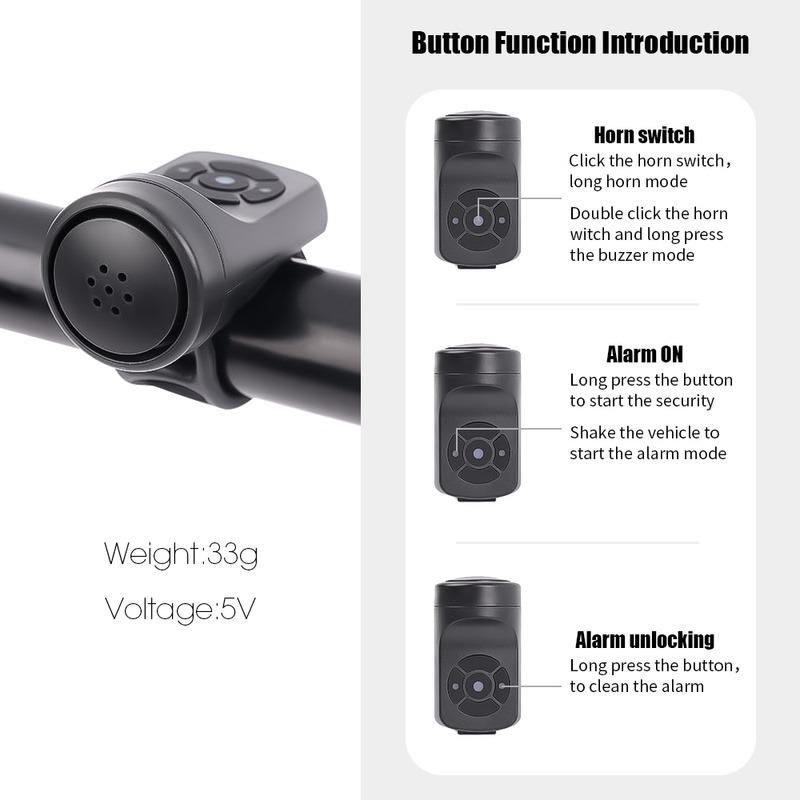 USB аккумуляторная велосипедная мотоциклетная электрическая звуковая сигнализация, 4 режима, горная дорога, велосипедная противоугонная сигнализация, аксессуары для велосипеда