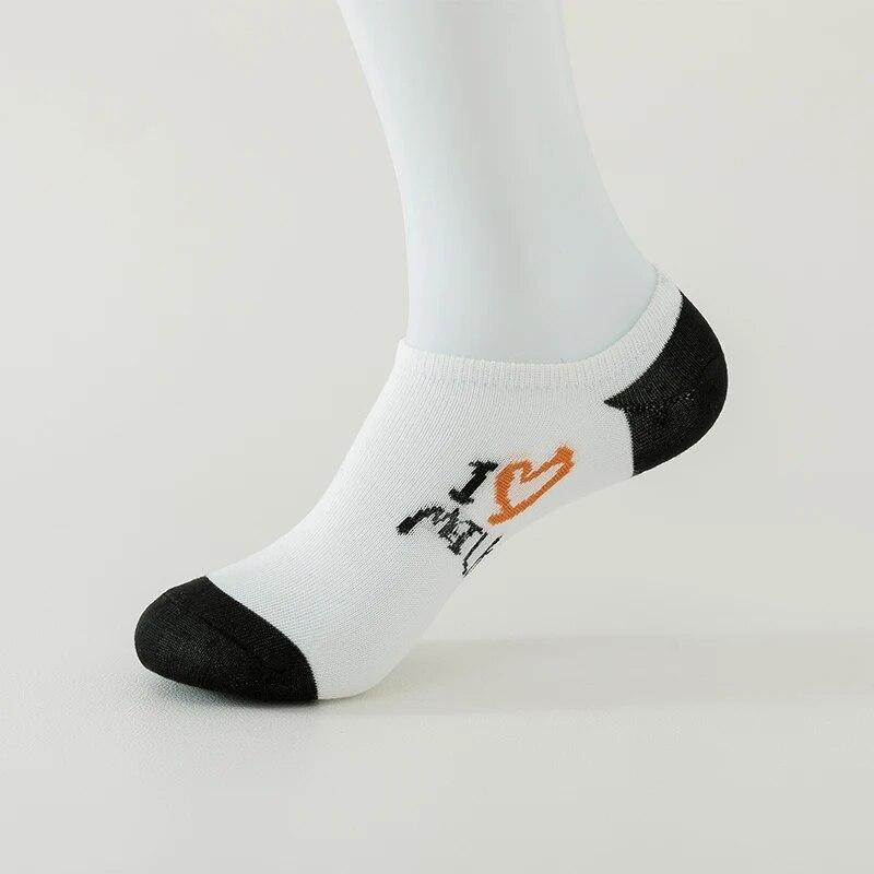 5 пар женских носков-лодочек, невидимые низкие силиконовые нескользящие летние носки до щиколотки, хлопковые сетчатые с сердечками, дышащие