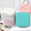 Дорожная шкатулка для драгоценностей с зеркалом, мягкая подкладка, кольца с несколькими отделениями, ожерелья, серьги, браслет, дорожный футляр для ювелирных изделий, органайзер для женщин и девочек