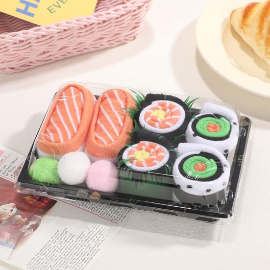 3 пары забавных носков с суши тунец лосось огурец маки носки хлопковая смесь забавные носки с японской едой в коробке подарок для мужчин женщин