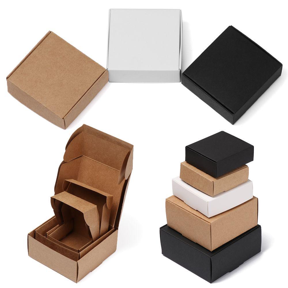 9sizes Wedding Event Handmade Gift Craft Cardboard Package Wrapping Candy Storage Kraft Paper Box