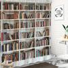 1pc Stylish Bookshelf Shower Curtain - Minimalist Library Design, Vibrant Spines, Polyester, 12 Hooks, Washable