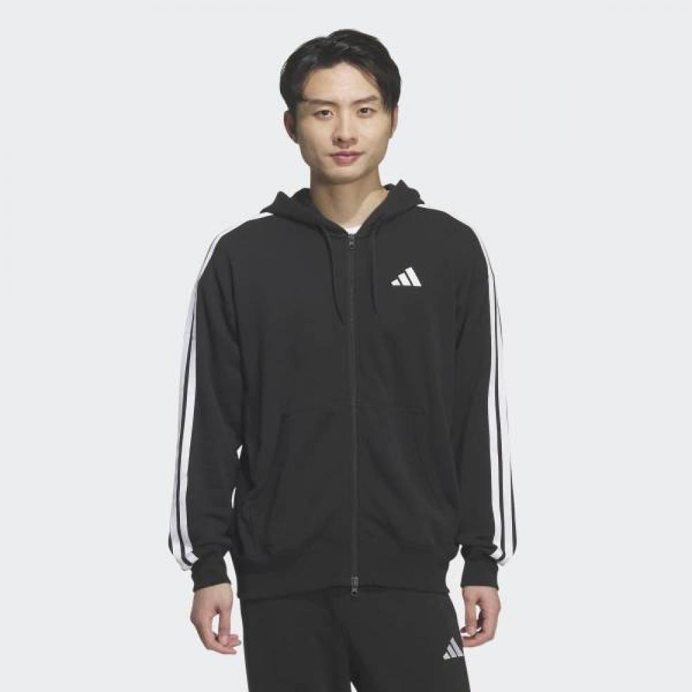 adidas Унисекс Повседневная Базовая Толстовка 3s Хлопок На Молнии
