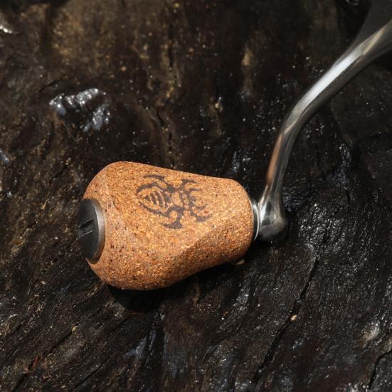 Рукоятка катушки для рыбалки, узор «паук», универсальная, износостойкая, многоразовая, удобная, противоскользящая, пробковая, рукоятка катушки, аксессуары для переоборудования для спиннинга