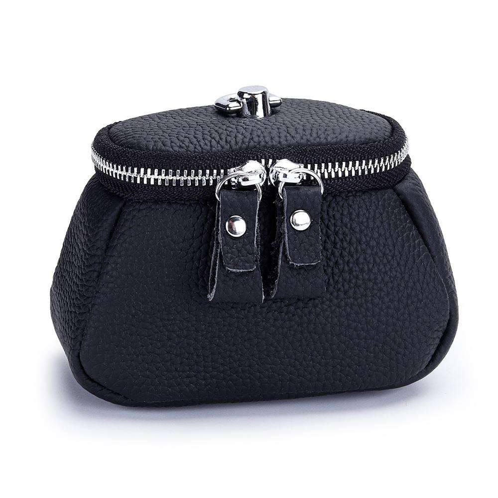 Компактный кошелек для монет из коровьей кожи высшего качества: Стильный чехол-ожерелье для помады, косметики или наушников