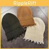 Knitted Color Solid Cap Winter Street Style Warm Beanie Hat For Wear Casual