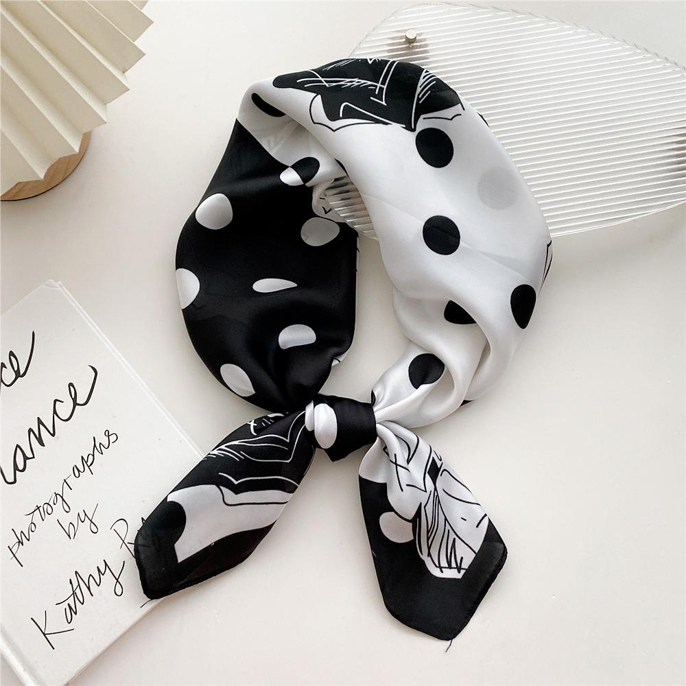 Fashion Decoration Scarf Hairband Tie Hair 70 Small Square Scarf Silk Scarf Women'S Spring And Autumn Versatile Small Scarf Professional Scarf
