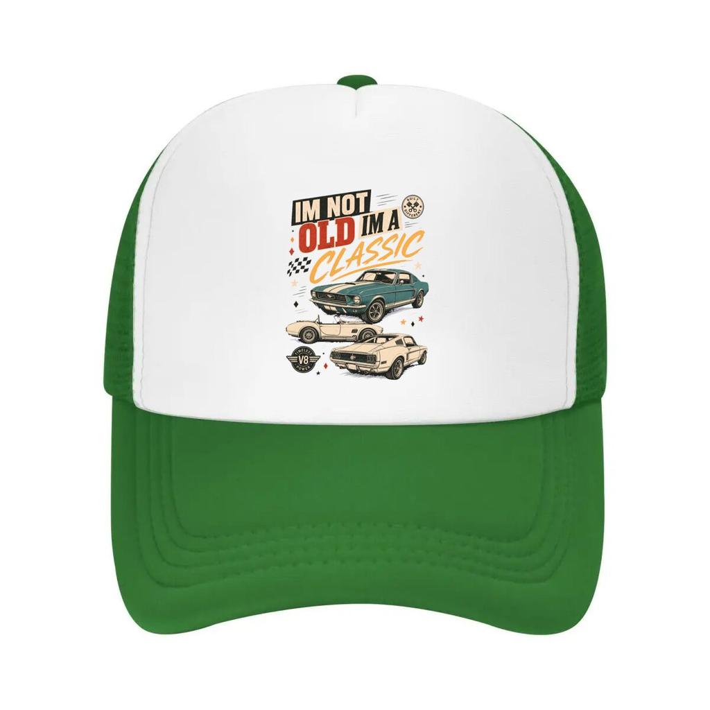 Retro Muscle Legend Quote Car Art Mesh Baseball Cap Casual Hat Outdoor For Womens Unisex FeUnisex