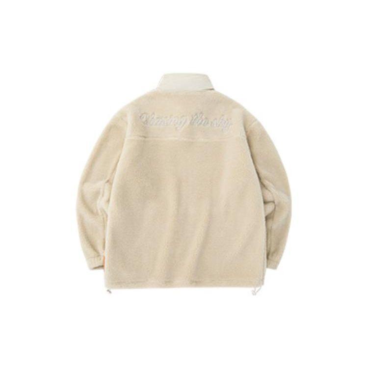 Anta FW22 Life Series Куртка на флисовой подкладке с принтом сзади и буквами на спине Верхняя одежда унисекс Off-White 952238611-1