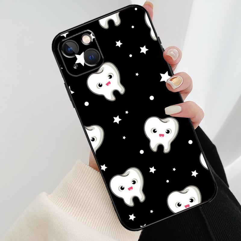 Милый Чехол для Телефона с Зубом Стоматолога для iPhone 17 Pro Max 16 15 14 11 12 13 Pro Max mini 15 16 Plus 16e 17 Air Cover