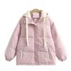 Winter Women's Fashion Academy Style Bread Coat Loose Cotton Jacket Female Cotton Coat