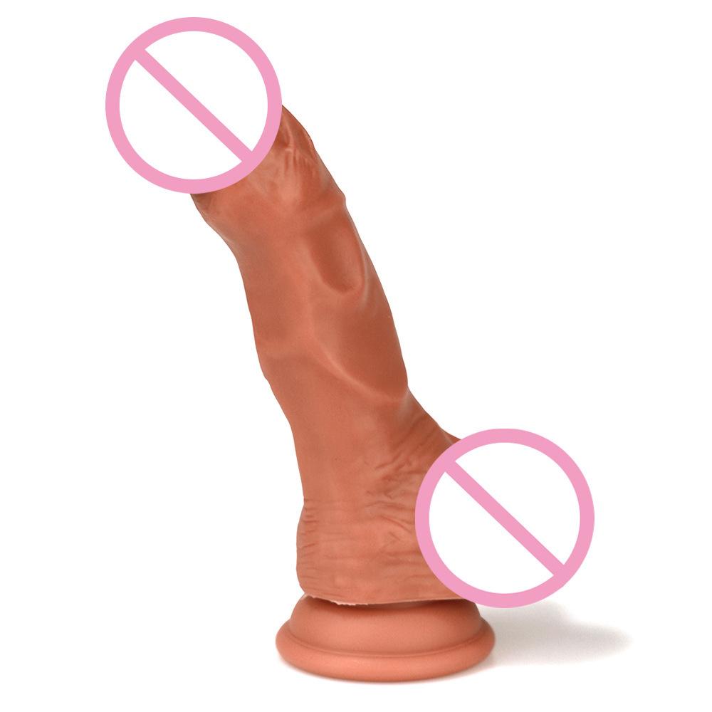 Female Manual Masturbator Female Ultra Soft Silicone Dildo Artificial Penis Adult Sexual Product