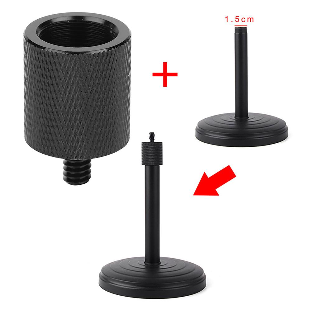 Metal 58" Female To 14" Male Adapter Screw Connector for Camera Microphone Bracket To Tripod