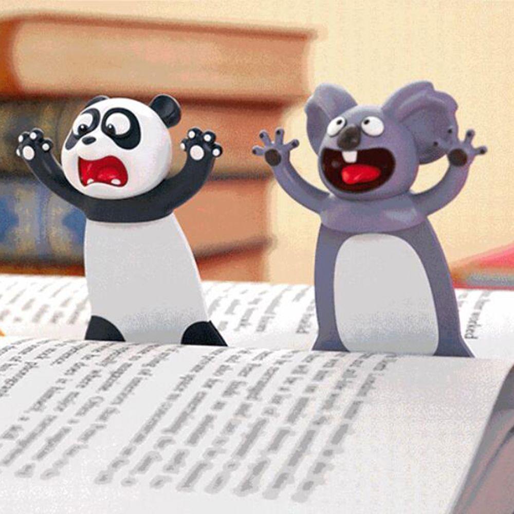 PVC Ocean Series Funny Stationery School Supplies Book Markers Cartoon Animal Style 3D Bookmarks