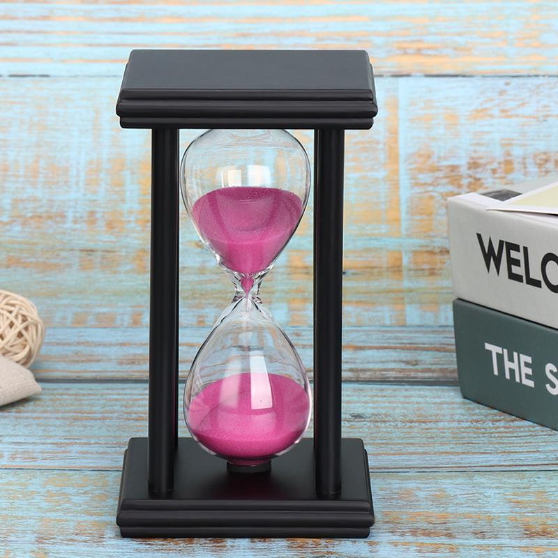 Multicolor Wooden Hourglass: 5/15/30 Minute Timer for Kids' Brushing & Creative Decor