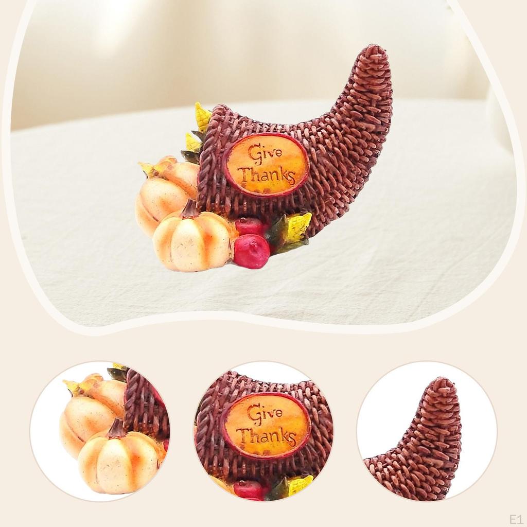 Ornament Harvest Festival Resin Pumpkin Decor Decoration Figurine for Ceremory Desktop Living