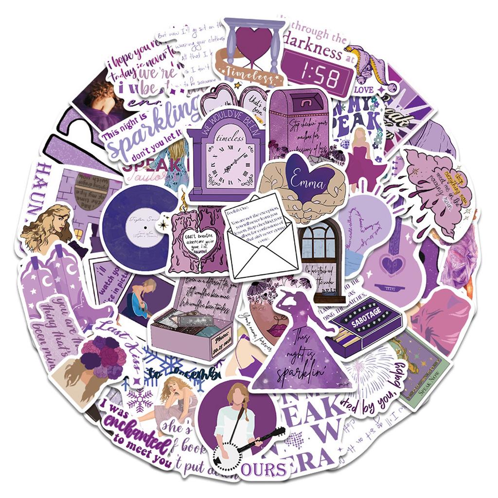 50 Наклеек для музыкальных альбомов, для багажа, гитары, самоката, чехла для телефона, для чашки с водой