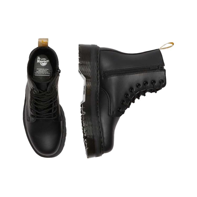 Доктор. Martens Vegan Jadon II Mono Platform Черный (Женский) Мужские кроссовки Felix-Rub-Off 25310001