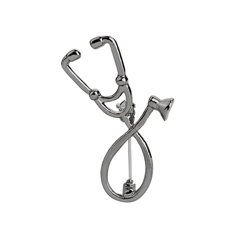 Fashion Trend Brooch Doctor Nurse'S Stethoscope Brooch Medical Jewelry Pin