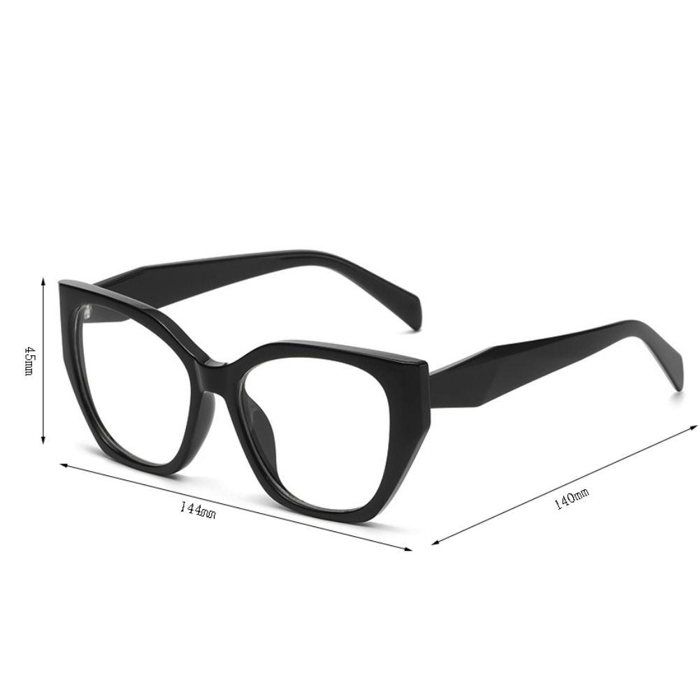 Trendy Clear Lens Cat Eye Glasses Anti Blue Light Large Frame Plain Glasses Lightweight Transparent Eyewear Unisex