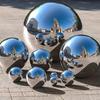 Silver Stair Rails Decorative Balls Large Balls Stainless Steel Window Decorations Hollow Balls