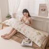 Rectangle Long Pillow Cover Floral Print Hugging Pillowcase  for Bedroom Decor