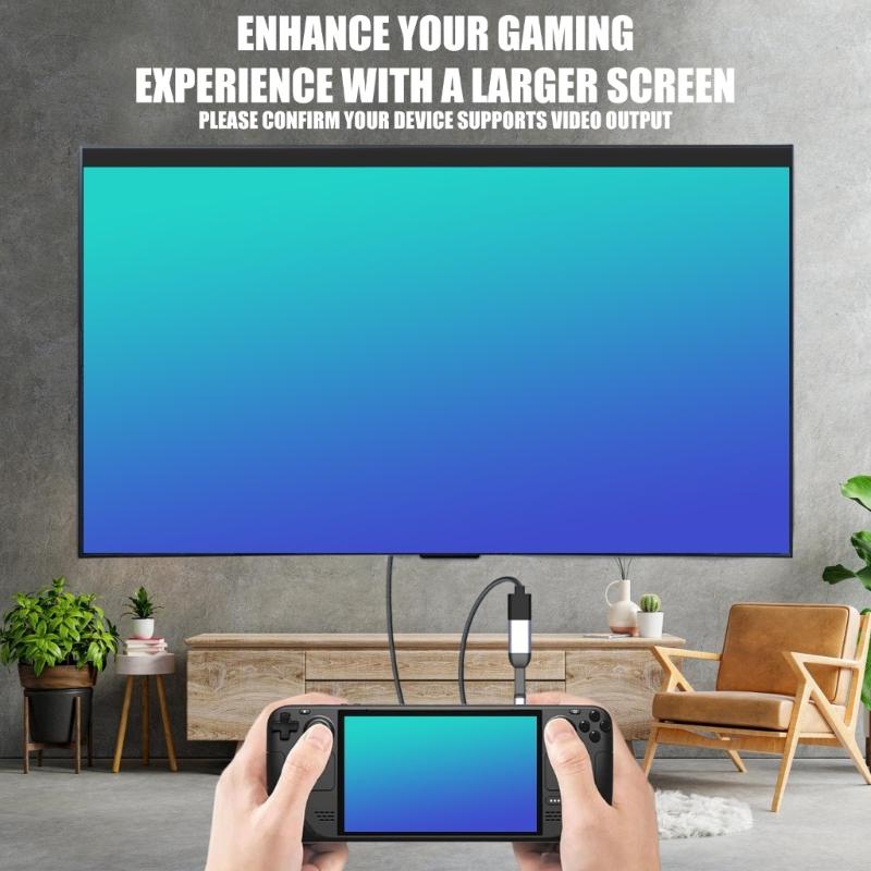 Плоский кабель USB C к HDTV Адаптер Type C к HDTV 4K@60Hz Синхронизация Видео и Звука Конвертер Экрана Теплоотвод