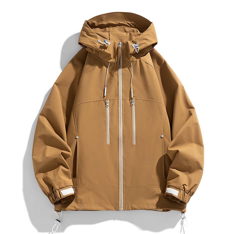 Casual Jacket Men and Women Spring and Autumn Outdoor Hooded Waterproof Loose Versatile Jacket Couple Top Coat Men