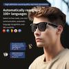 Smart Translation Glasses, 147 Languages, Bluetooth 5.3 Bone Conduction Headphones And Mic Hands-free Call Interchangeable Lenses