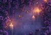 Dreamy Butterfly Backdrop Purple Flower Wall Baby Shower Girl Birthday Party Lantern Candle Wedding Photography Background Decor