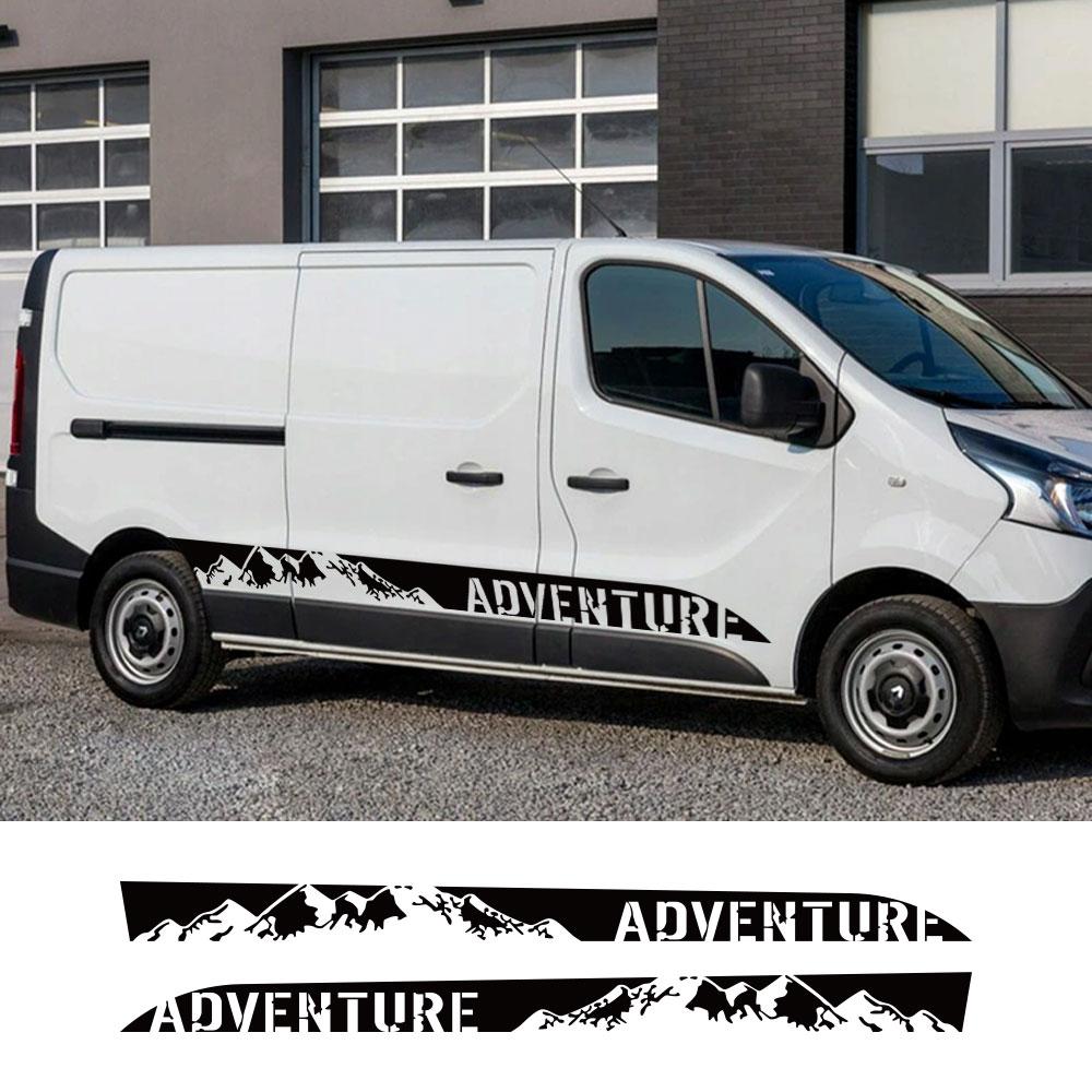 2 шт. Наклейки на двери автомобиля Для Renault Trafic 3 2 MK1 MK2 MK3 Тюнинг Аксессуары Фургон Боковые Графика для Автодома Виниловая Пленка Наклейка