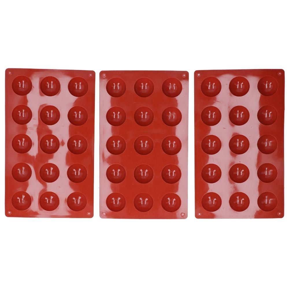 3pcs Food Grade Cake Mold Silicone Material Hemispherical Mold Home Kitchen DIY Baking