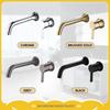 Brushed Gold Wall Mounted Brass Basin Faucet Single Handle Chrome Concealed Recessed Hot and Cold Countertop Basin Faucet