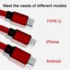 Автомобильный USB-кабель 3-в-1 Зарядные устройства для аккумуляторов Отделка для Cadillac ATS BLS CT4 CT6 CTS ESCALADE STS XLR XT4 XT5 XTS SLS