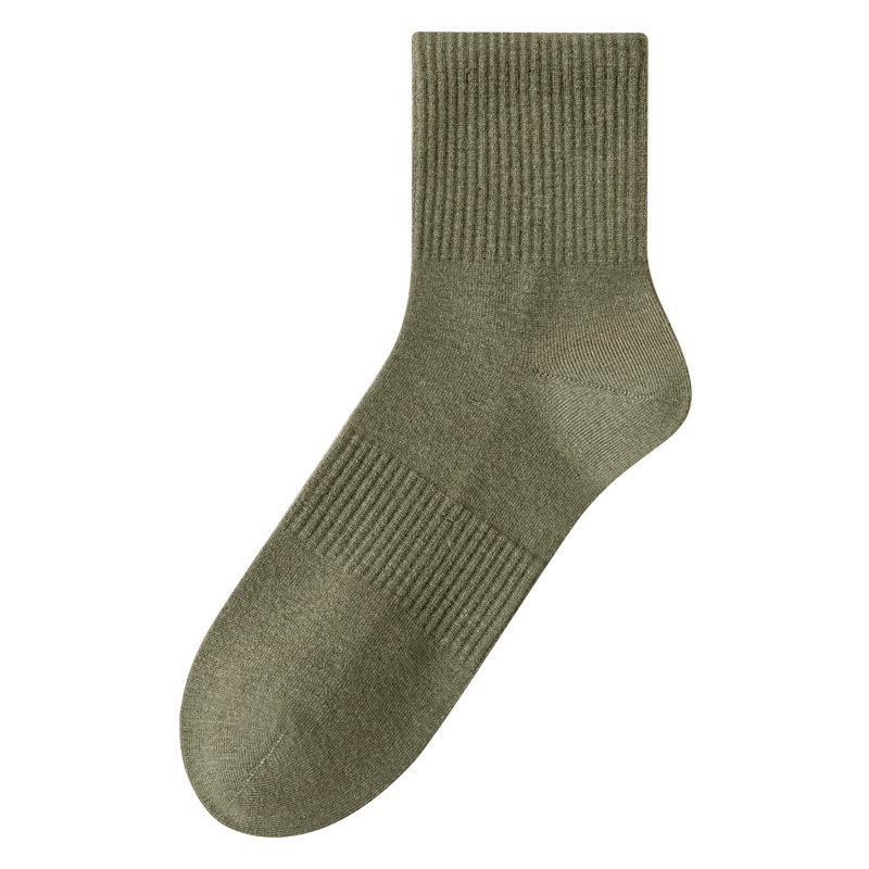 Men's Black Winter Wool-Acrylic Socks: Warm, Deodorizing, Antibacterial, All-Match.