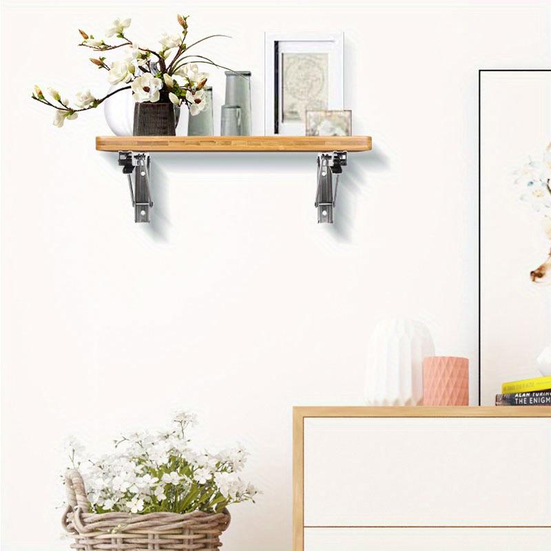 2 шт. DIY для домашнего хранения 90-градусный угол из нержавеющей стали Треугольный регулируемый плавающий кронштейн для полки настенный складной кронштейн для полки стола