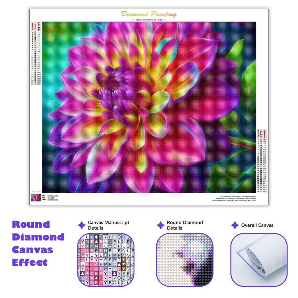 Полный круглый алмаз картина цветок рукоделие для украшения дома мозаика ручной работы подарок «сделай сам» алмазное искусство 30x40 см/12x16 дюймов