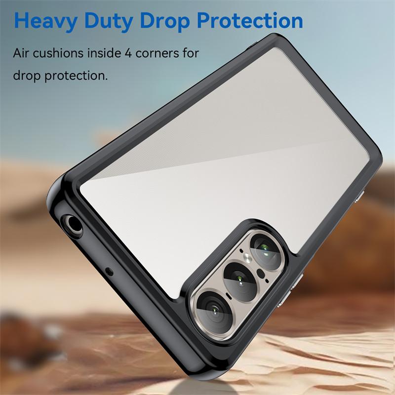 Для чехла Sony Xperia 1 VII Чехол Sony Xperia 1 VII Funda Противоударный Прозрачный ПК + ТПУ Силиконовый Чехол на Заднюю Панель Телефона Sony Xperia 1 VII