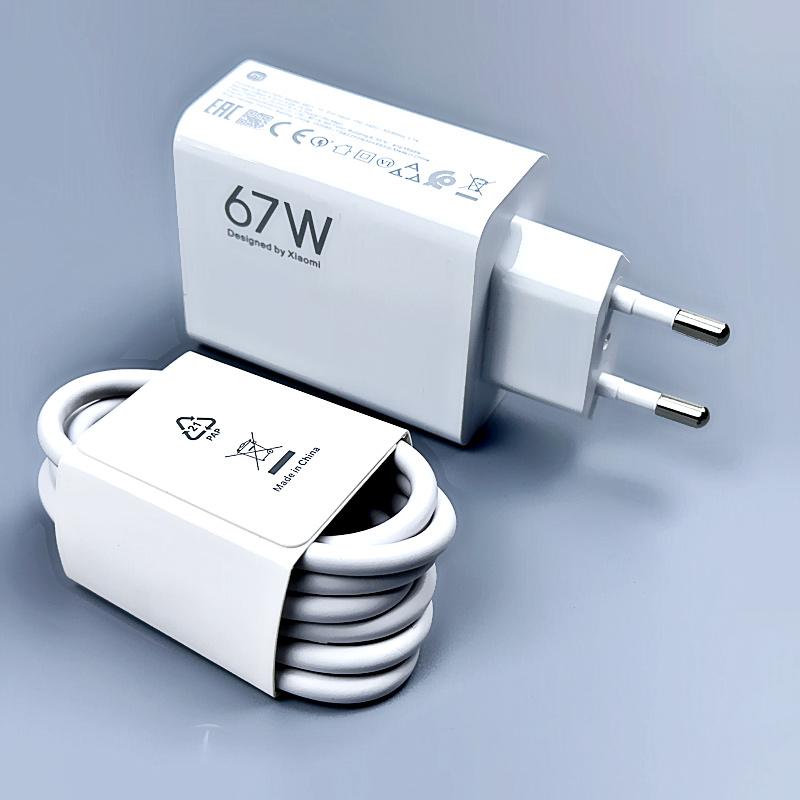 Оригинальное зарядное устройство Xiaomi Turbo Fast Charger 67W EU Plug 6A Type C Cable для Mi 11 Pro Mix Fold Poco X3 GT X4 Pro 5G Redmi Note 11 Pro